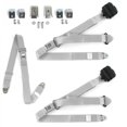 thumbnail image 1 of Standard 3 Point Gray Retractable Bench Seat Belt Kit with Bracketry for 1950-1954 Nash Rambler - 3 Belts, 1 of 1