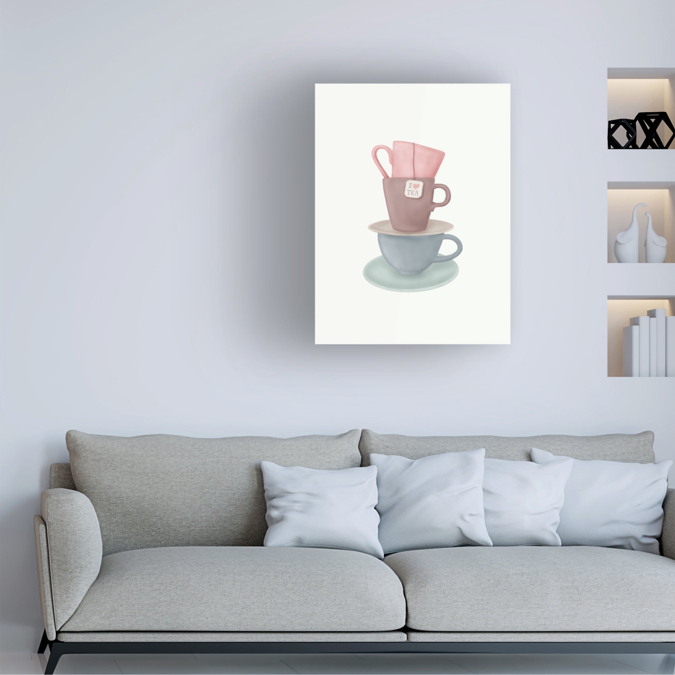 Trademark Fine Art Aminah Eleonora  I Love TEA Canvas Wall Art