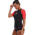 thumbnail image 2 of Traje de baño de manga corta KAIYANG Camiseta deportiva para natación negro S XL negro, 2 of 5