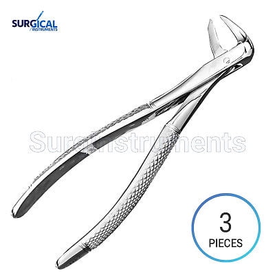 3 pieces of Pedo Extracting Forceps Dental Surgical Instruments # 74