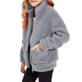 thumbnail image 2 of SySea Girls Fuzzy Arctics Coats Fall Winter Warm Shearling Jackets Zip Up Cardigans, 2 of 3