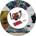 thumbnail image 5 of 2-Stroke Petrol Powered Digger, 52cc 2.0HP Gas Auger Machine, Post Hole Digger Power Unit for Gardening, Landscaping, Fence Post Installation, 5 of 16