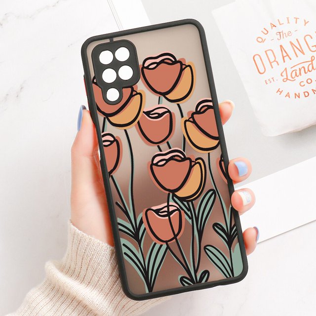 Funda para Samsung A54 5G A53 A34 A33 A13 A52 A52s A51 A32 A12 A22 S23 S22 Ultra S21 FE Fundas transparentes mate duras qiuyongming unisex