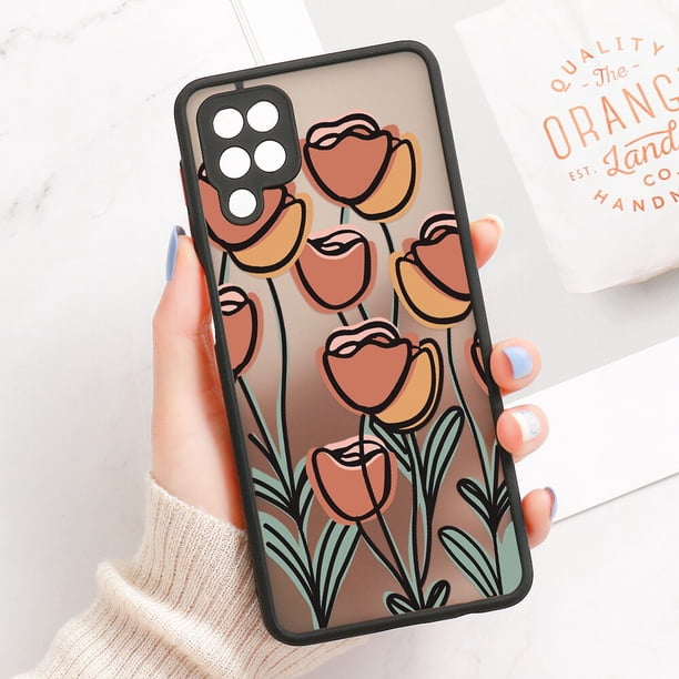 Funda para Samsung A54 5G A53 A34 A33 A13 A52 A52s A51 A32 A12 A22 S23 S22 Ultra S21 FE Fundas transparentes mate duras Fivean unisex