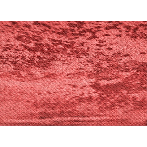 Ahgly Company Machine Washable Indoor Rectangle Transitional Red Area Rugs, 7' x 10'