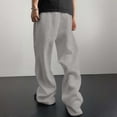 thumbnail image 5 of Resicozy Mens Baggy Sweatpants Baggy Casual Straight Wide Leg Sweat Pants Athletic Workout Gym Jogger with Pockets Light Gray 2XL, 5 of 9