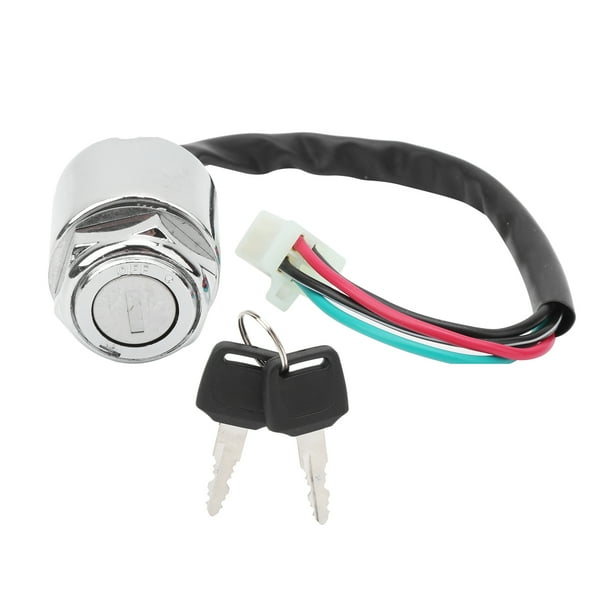 Juego de interruptor de encendido de bicicleta eléctrica para motocicleta con 2 llaves de repuesto Universal para ATV Mini Moto Dirt Bike Jadeshay A