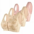 thumbnail image 3 of Xuncatan Daisy Bra for Seniors Front Closure Button Convenient Comfortable Lace Breathable Bras for Older Women No Underwire Christmas gifts, 3 of 9