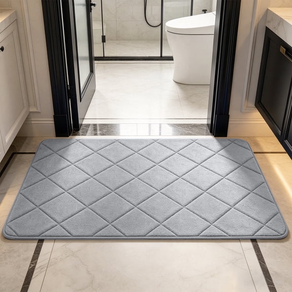 MMJ Bathroom Rugs Large 20x32in Absorbent Non Slip Bath Mat Velvet Floor Carpet for Living Room Bedroom