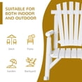 thumbnail image 6 of Outsunny Outdoor Adirondack Style Wooden Rocking Chair, Large, White, 6 of 9