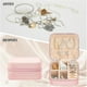 thumbnail image 2 of Joyero Organizador de Viaje ,Organizador de Joyeria Portatil para Mujer, Alhajeropara Collares,Anillos, Aretes, Pendientes, Collares, Pulseras (Rosa claro-20pcs), 2 of 7