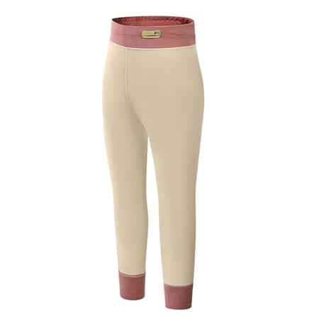 FAIOROI Big Boys Thermal Leggings 13-14T Beige Stretchy Nylon-Spandex High Waist Warm for Cold Weather - Base Layer or Casual Wear