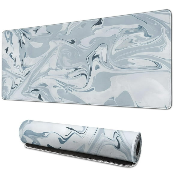 Libérez Votre Potentiel de Jeu avec Notre Tapis de Souris TG Étendu - 31.5x11.8 Po, Design Fluide en Marbre Noir, Base en Caoutchouc Antidérapante, Parfait pour le Travail et les Séances de Jeu.