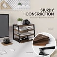 thumbnail image 5 of Desk Shelf Organizer, 4 Tier Desktop Shelf, Wood and Metal Office Shelves, Corner File Organizer for Office Supplies, Top of Desk Organizers and Accessories, 5 of 9