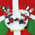 thumbnail image 2 of 12 Uds. De bolsillos para cubiertos de Navidad, decoración de mesa para fiestas, regalos de Navidad (muñecos de nieve). Afortunado Sencillez, 2 of 5