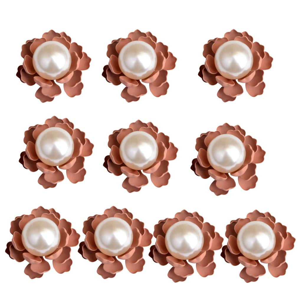 10x Pearl Flatback fleur bouton Coque Téléphone décors Jewelry Making Findings 