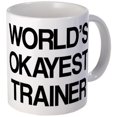 thumbnail image 1 of 11 ounce Mug - World's Okayest Trainer Mug - S White ", 1 of 3