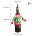 thumbnail image 3 of Decorative Hangers Christmas Wine Bottle Knit Ugly Sweater Covers Set of 4 Xmas, 3 of 5