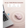 thumbnail image 6 of wegear 2.4G Wireless Mouse, Ergonomic Design, 5-Level Adjustable 4000 DPI, 6 Buttons, Portable for PC, Windows, Mac,XP,Pink, 6 of 9