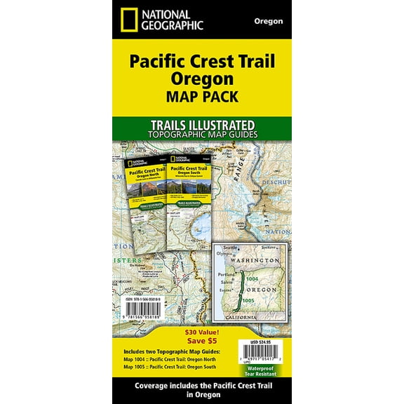 National Geographic Trails Illustrated M Pacific Crest Trail: Oregon [Map Pack Bundle], (Paperback)