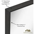 thumbnail image 4 of Black Brushed Metal Vanity Mirror Simple Edge Mirrors For Wall Bathroom And Decorative, 4 of 9