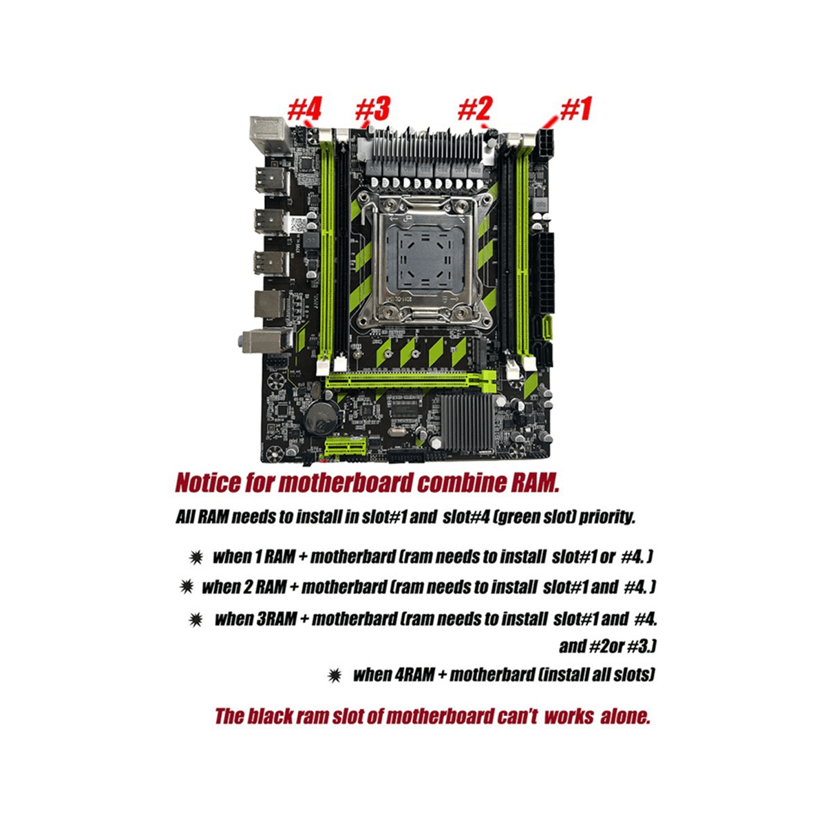 X79G LGA2011 Motherboard+E5 2670 V2 CPU+4X4G DDR3 RAM+Thermal Grease+SATA Cable Support M.2 NVME PCIE X16 USB2.0 SATA3.0