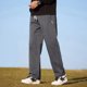 thumbnail image 5 of Pantalones casuales rectos para exteriores de color caqui nuevos para hombre de primavera de 2024, pantalones elegantes y cómodos de tejido microelástico de algodón para hombre, 5 of 5