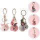 thumbnail image 2 of 3pcs Rabbit Keychains Backpack Hanging Key Pendants Cartoon Rabbit Keyrings for Kids, 2 of 4
