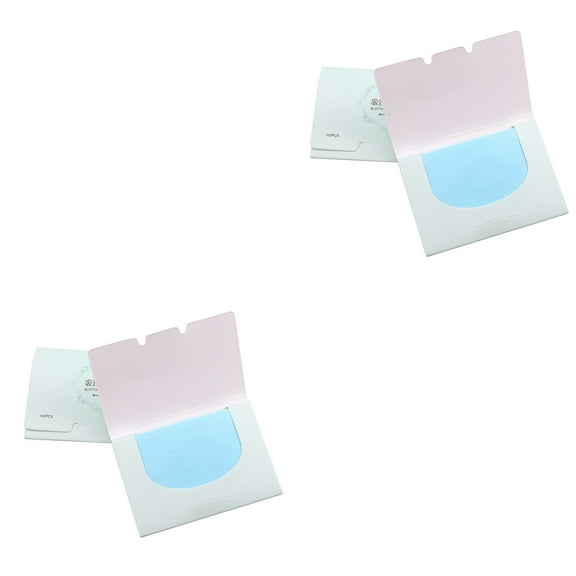 FRCOLOR 4 Boxes  200pcs Practical Oil Blotting Sheets Oil Absorbent Paper Facial Sucking Oil Tissues Face Oil Control Paper (Mint Fragrance)