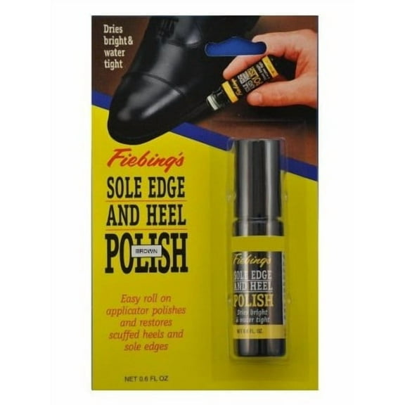 Fiebings Sole Edge and Heel Polish 0.6 Fl Oz. (Brown)