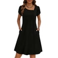 thumbnail image 3 of Hurxie Swimsuit Coverup for Women Scoop Neck Sleeveless Sheer Beach Dresses Vacation Bathing Suit Cover Up Black,L, 3 of 7