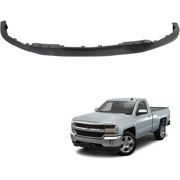 Plastic Bumper Lower Valance Front Replacement for 2016-2018 Silverado 1500 Without Tow Hook Holes and Skid Plate GM1015134C
