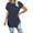 Navy, variant on Timegard Tops for Women Round Neck Drop Shoulder Side Split Blouse Casual Fitting Comfy Shirts Tops