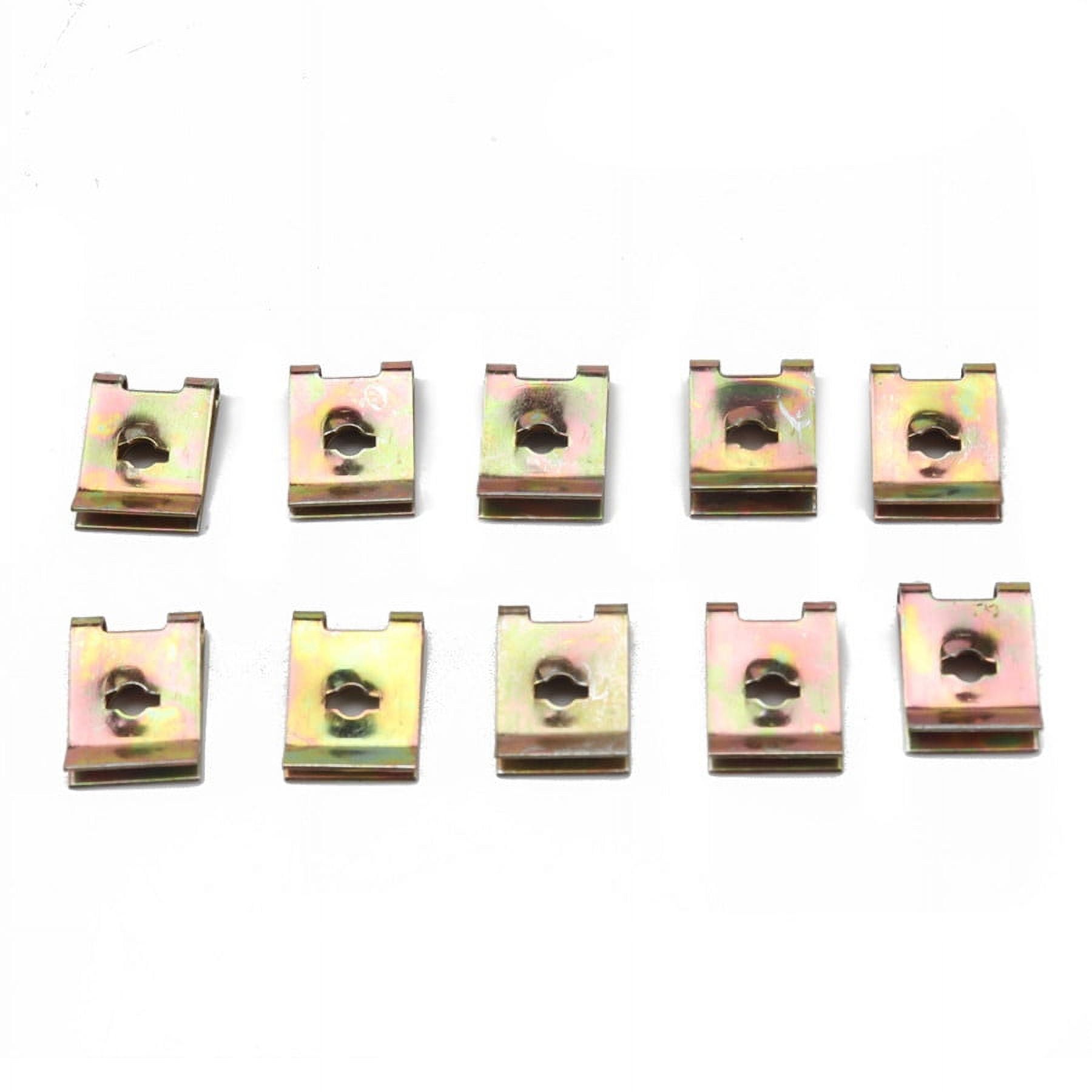 100Pcs No.6 U Clips Speed Fasteners Screw Nut Clip Auto