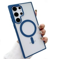 ELEHOLD for Samsung Galaxy S22 Ultra MagSafe Case, Magnetic Clear Case for Galaxy S22 Ultra, Hybrid TPU Bumper Shockproof Crystal Clear Anti-Scratch Slim Thin Case Cover 6.8 Inch,Deep Blue