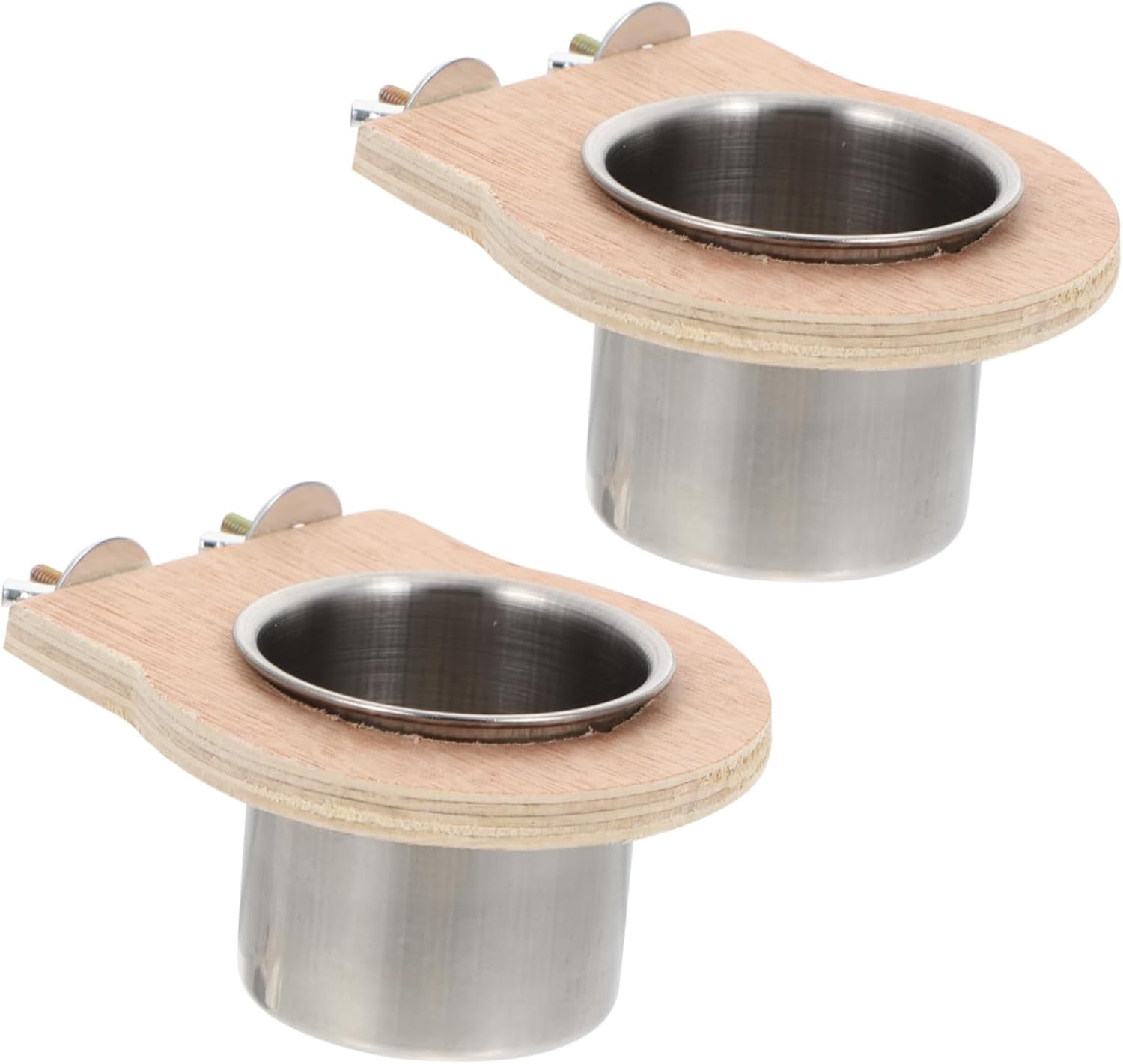 Cadorn Stainless Steel Parrot Feeder Cup - Durable Bird Feeder for Cages, Anti-Rust Pet Food Dish for Parakeets, Cockatiels, and Lovebirds