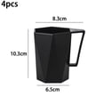 thumbnail image 2 of 1 Pce Tasse Originale Personnalité Lait Jus Citron Tasse Café Thé Réutilisable en Plastique (Noir), 2 of 5