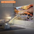 thumbnail image 2 of Mini Video Projector, 1080P Full HD Video Projector Supported, Home Cinema Video Projector, Overhead Projector Compatible with Smartphone Computer, 2 of 5