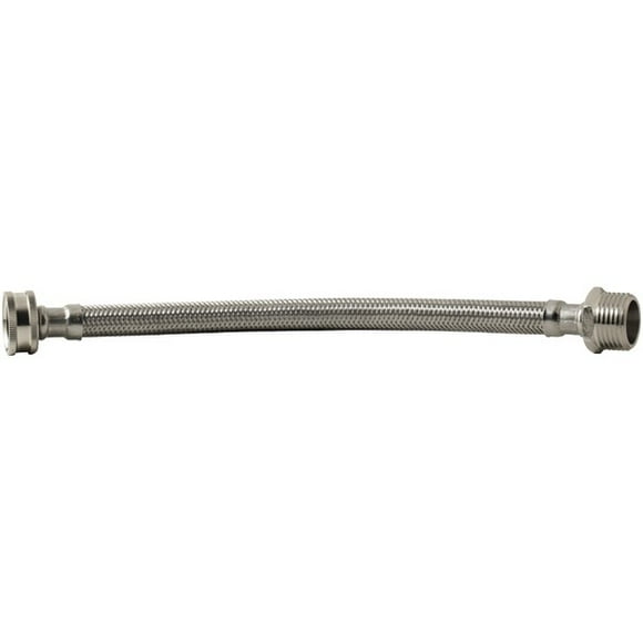 Certified Appliance Accessories(R) WI12SSFM Braided Stainless Steel Water-Inlet Hose, 1ft