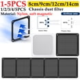 thumbnail image 2 of 1-5PCS Soft Magnetic Frame Dust Filter PC Case Cooling Fan Nylon Dustproof Mesh Cover Net Guard Power Supply Anti-dust Net White 12cm 2pcs, 2 of 6