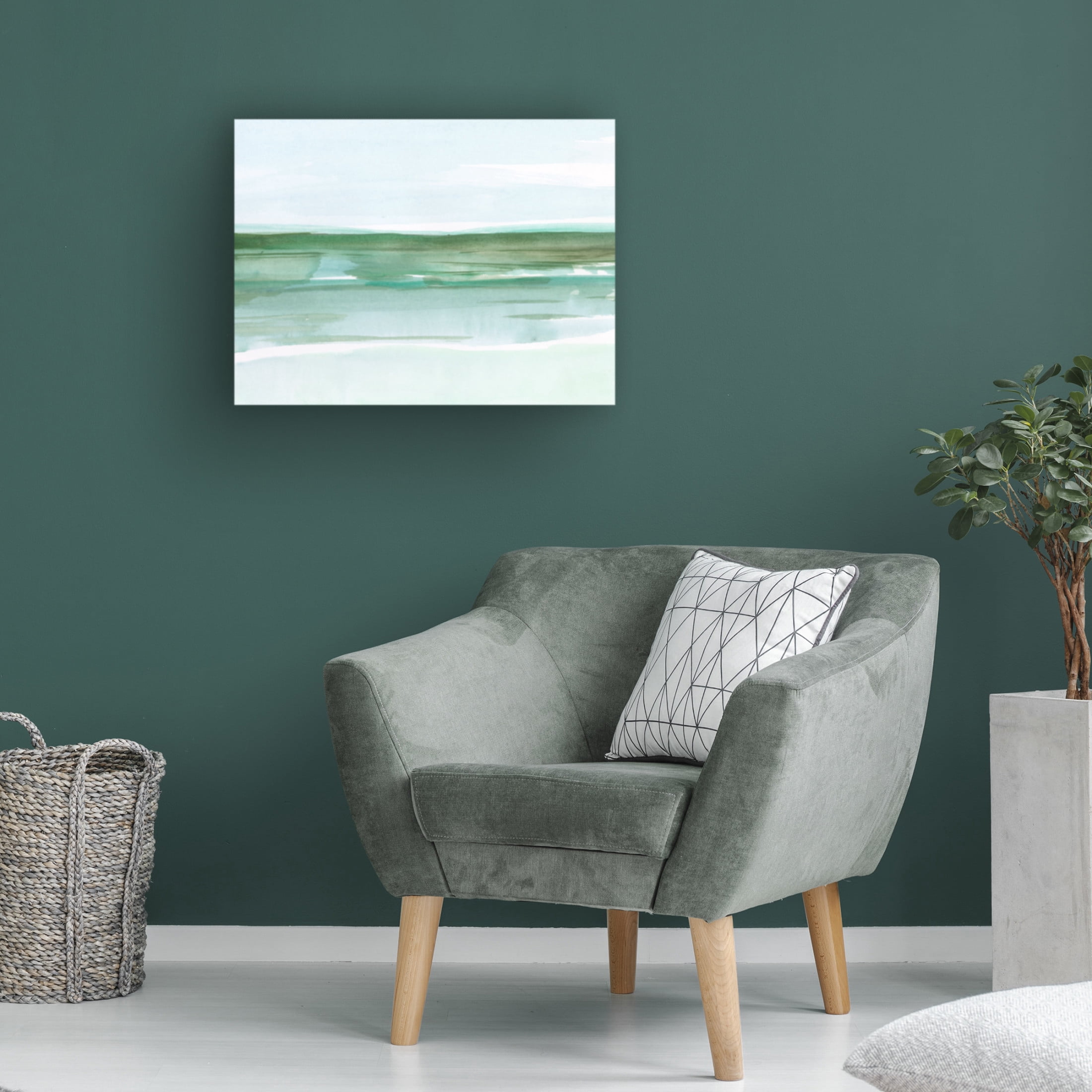 Canvas Wall Art - Ethan Harper 'Serene Aqua II' Wall Art for Living Room, Bedroom, or Office Décor by Trademark Fine Art - 32 x 24 Inches