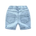 thumbnail image 5 of Boy Summer Shorts Infant Fashion Torn Trousers Children knee Length Pants Kids Casual Denim Jeans 2024 Baby Elastic Waist Shorts, 5 of 5
