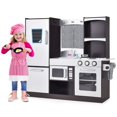 thumbnail image 1 of Costway Cocina de Madera de Juguete Infantil con Refrigerador de Juguete Horno Pizarra Estufa de Juego Grifo y Fregadero 105 x 31,5 x 95 cm Café, 1 of 8