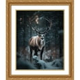 thumbnail image 2 of Maki 12x14 Gold Ornate Wood Framed With Double Matting Wall Art Titled - The Winter_S Ambassador, 2 of 6