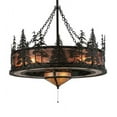 thumbnail image 3 of Meyda 125745 45 in. Tall Pines with Fan Light Chandel-Air, Oil Rubbed Bronze & Silver Mica, 3 of 5