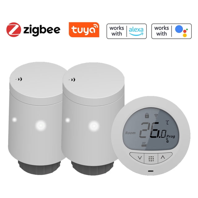 Válvulas termostáticas de radiador Tuya Zigbee Control de aplicación de teléfono móvil inalámbrico i Irfora Termostato