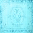 thumbnail image 1 of Ahgly Company Indoor Square Persian Light Blue Traditional Area Rugs, 3' Square, 1 of 4