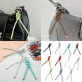 thumbnail image 2 of PU Leather Rope Keychain Pendant Hand Woven Triangular Key Chain Decoration Versatile Bag Accessory, 2 of 5