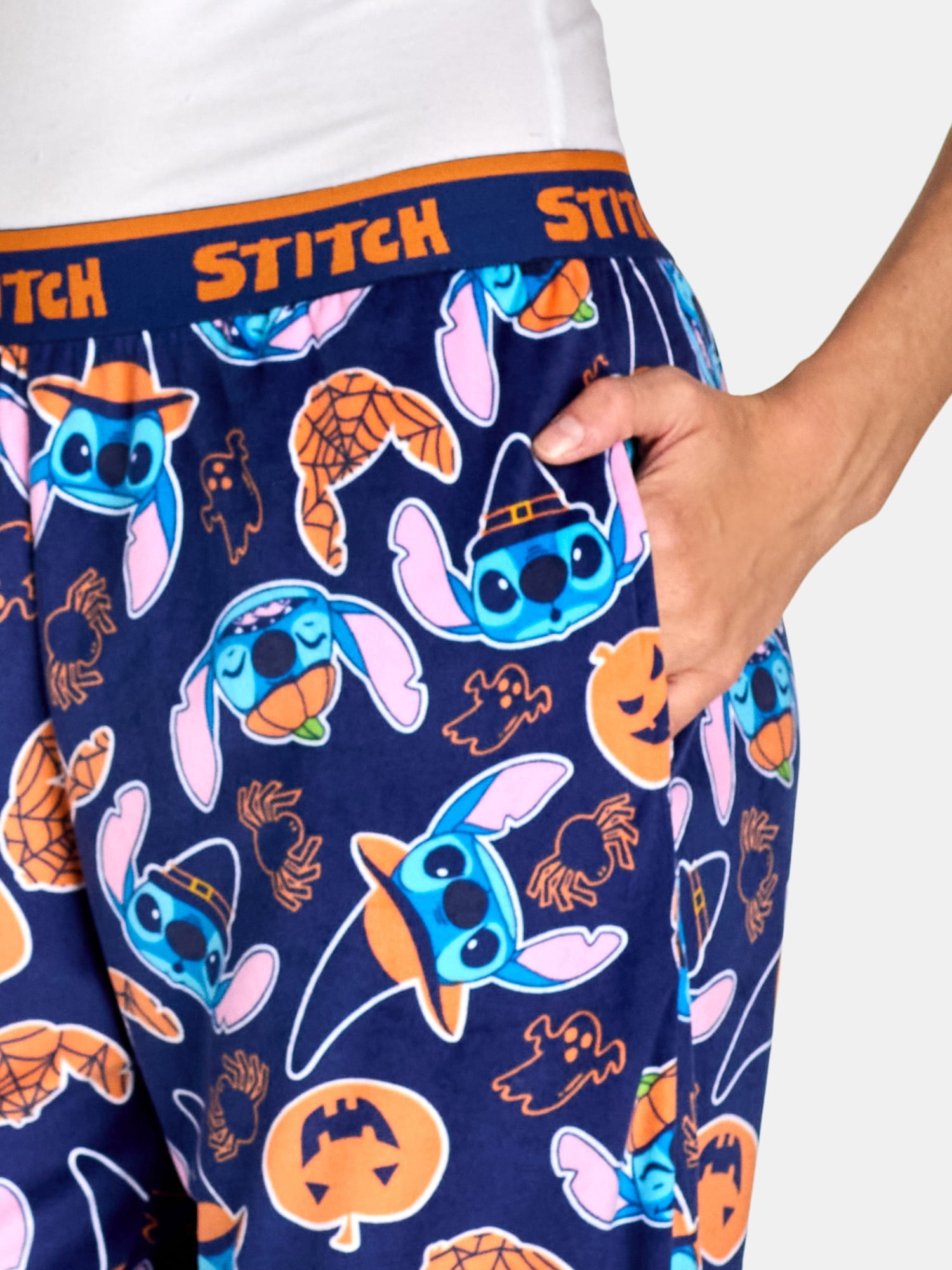 Disney Women's Stitch Halloween Velour Sleep Pants, Sizes XS-3X