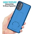 thumbnail image 3 of Case with Clip for Moto G 5G (2022), Nakedcellphone Slim Hard Shell Phone Cover with Kickstand and [Rotating/Ratchet] Belt Hip Holster Combo for Motorola XT2213 Series - Cobalt Blue, 3 of 10